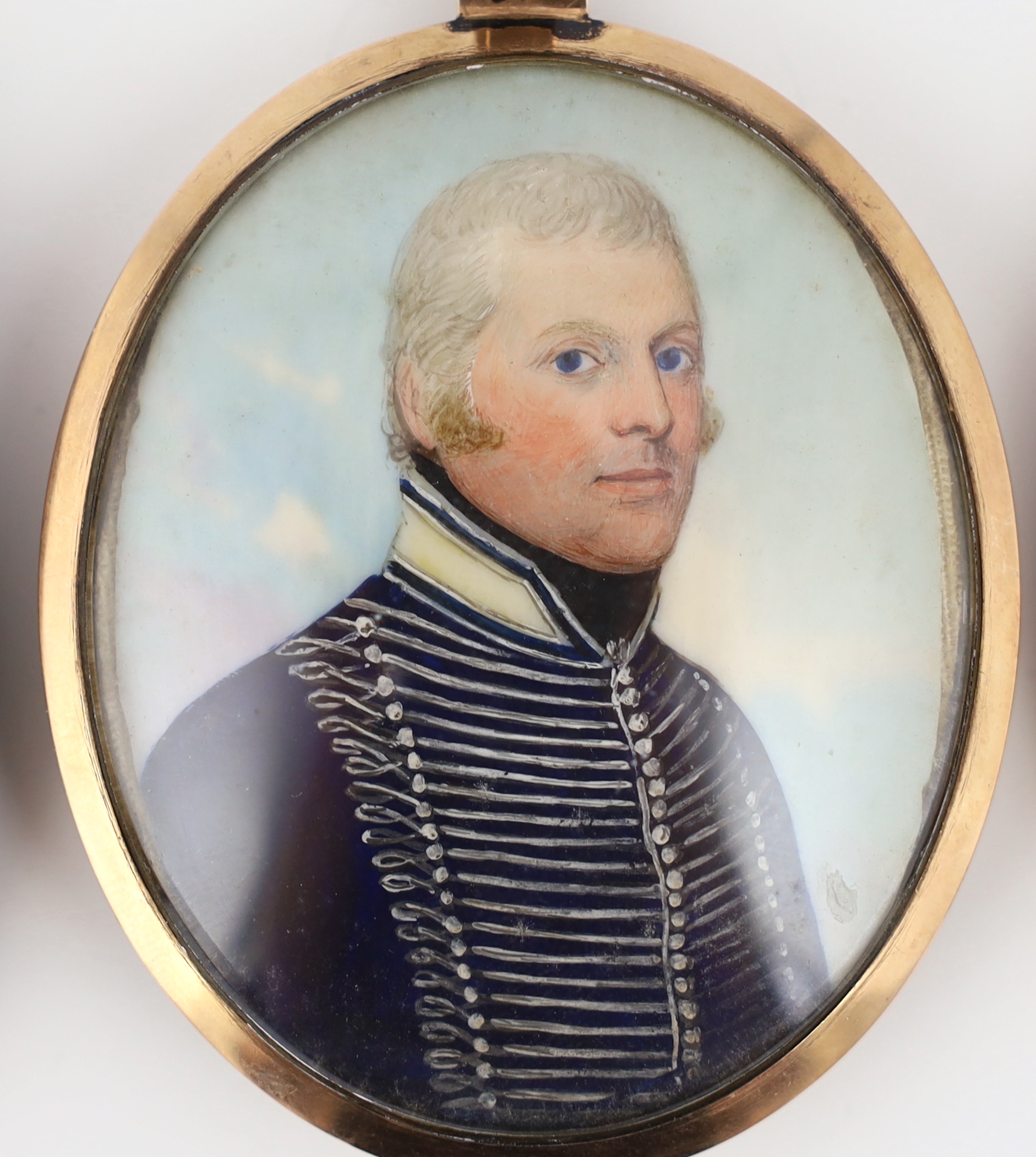Frederick Buck (Irish, 1771-1840), Portrait miniature of Captain Joshua Garthside, watercolour on ivory, 6.2 x 4.8cm. CITES Submission reference HZ84K6HF